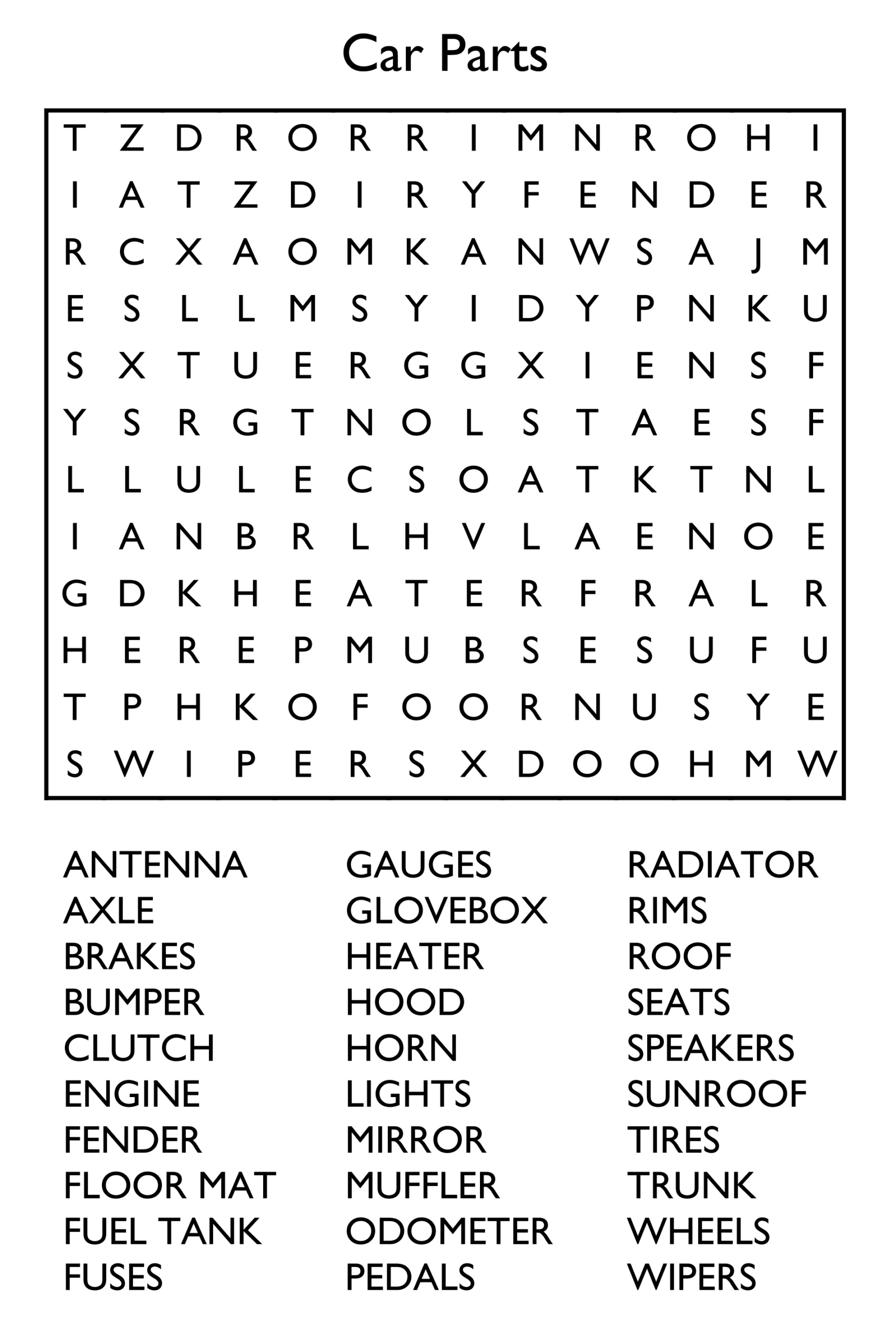 10 Free Printable Word Search Puzzles for Free Printable Word Search Puzzles For Adults