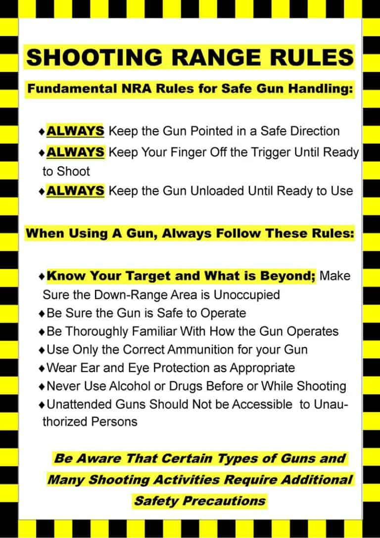 10 Rules Of Firearm Safety - Road Safety Rules in 10 Rules of Gun Safety Printable