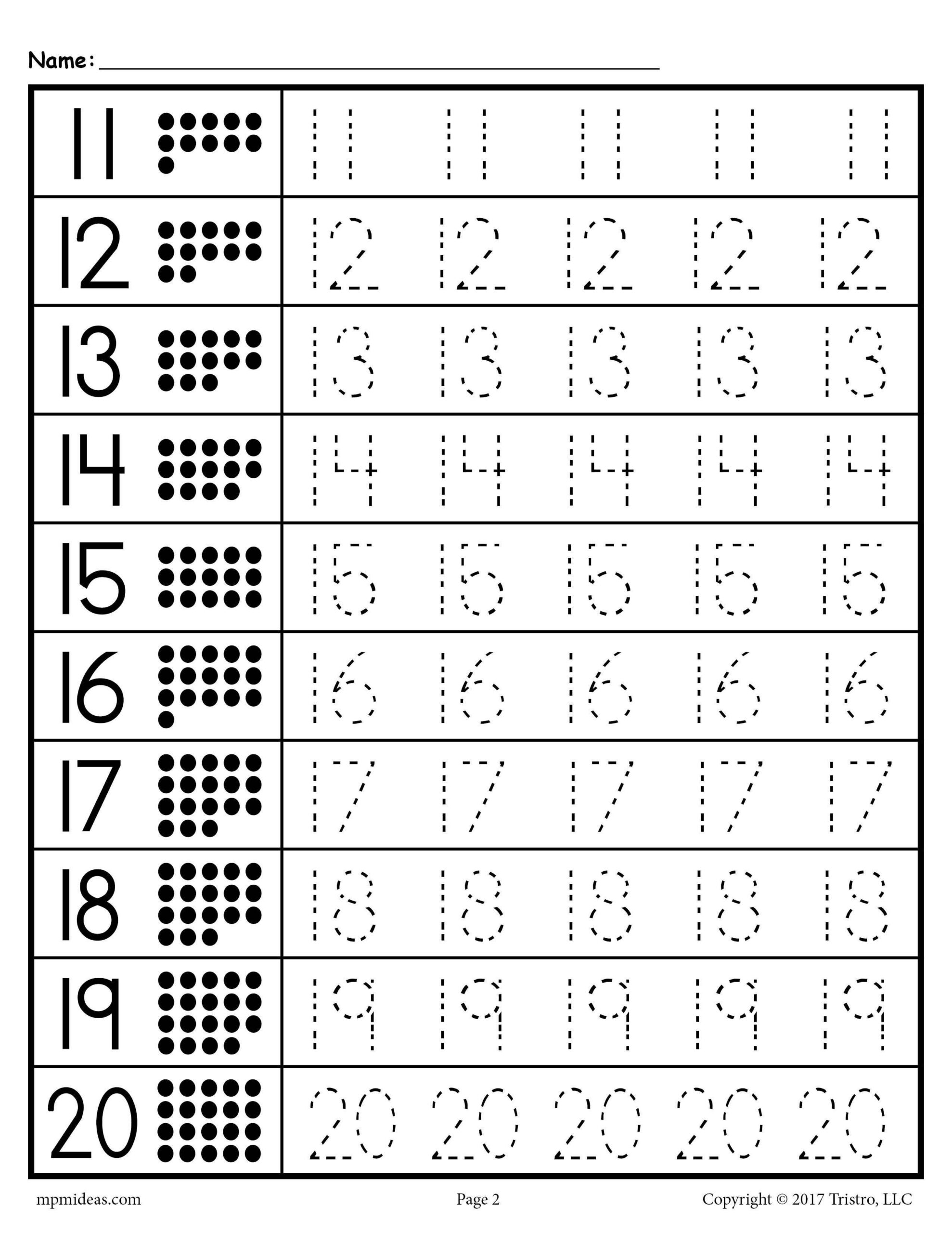 10 Writing Numbers 1-5 6-10 11-20-21-30-31 40 Ideas | Writing for Printable Number Writing Practice 1-20
