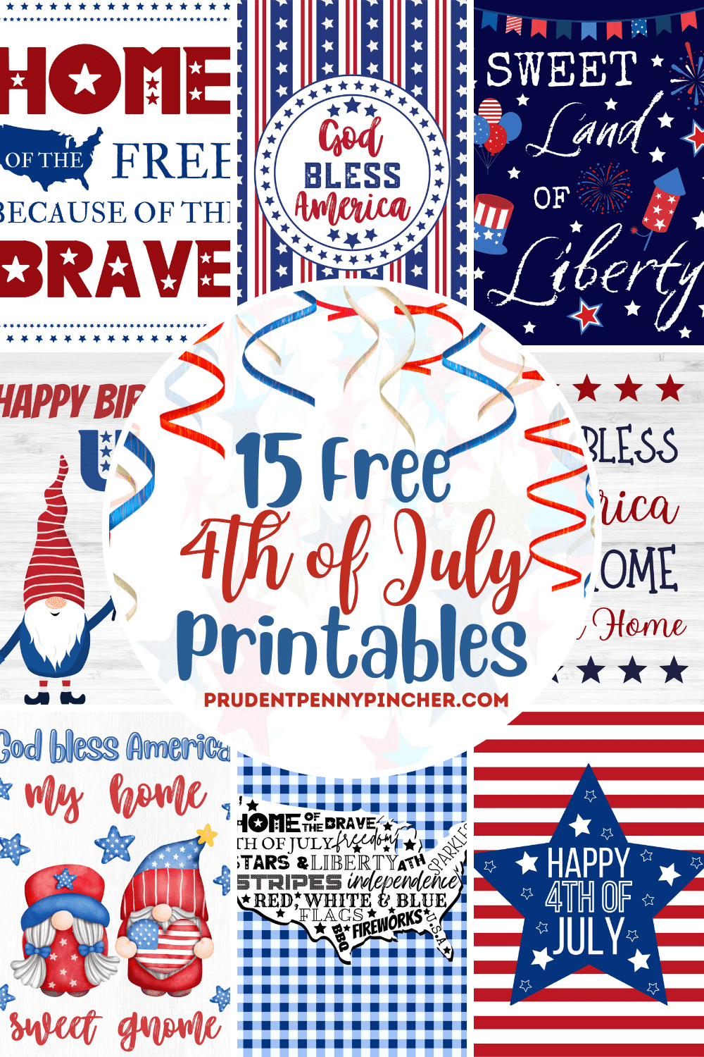 15 Free 4Th Of July Printables - Prudent Penny Pincher inside 4th of July Free Printables