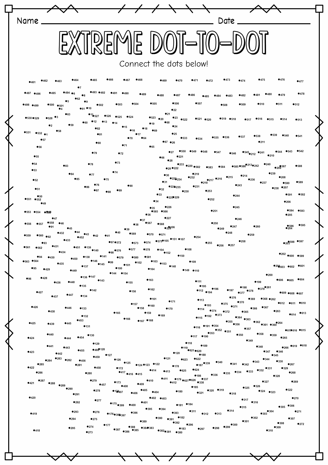 16 Hard Dot To Dot Worksheets - Free Pdf At Worksheeto inside Hard Dot To Dot Free Printables