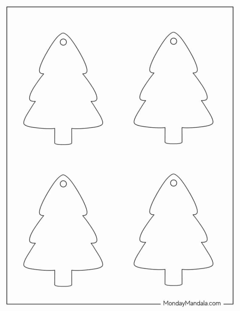 200 Printable Christmas Ornaments (Free Templates) in Free Printable Christmas Tree Ornaments