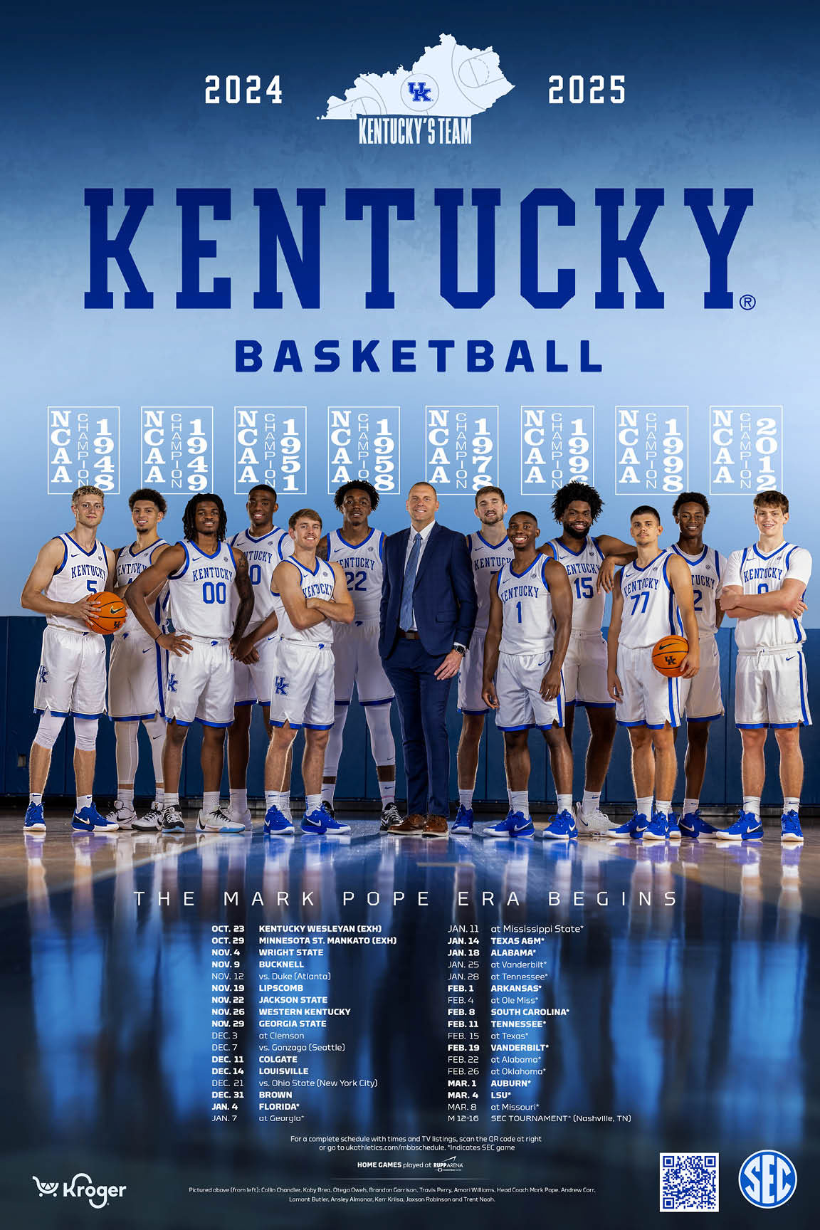 2024-25 Kentucky Men&amp;#039;S And Women&amp;#039;S Basketball Posters Unveiled with Printable Kentucky Wildcats Basketball Schedule
