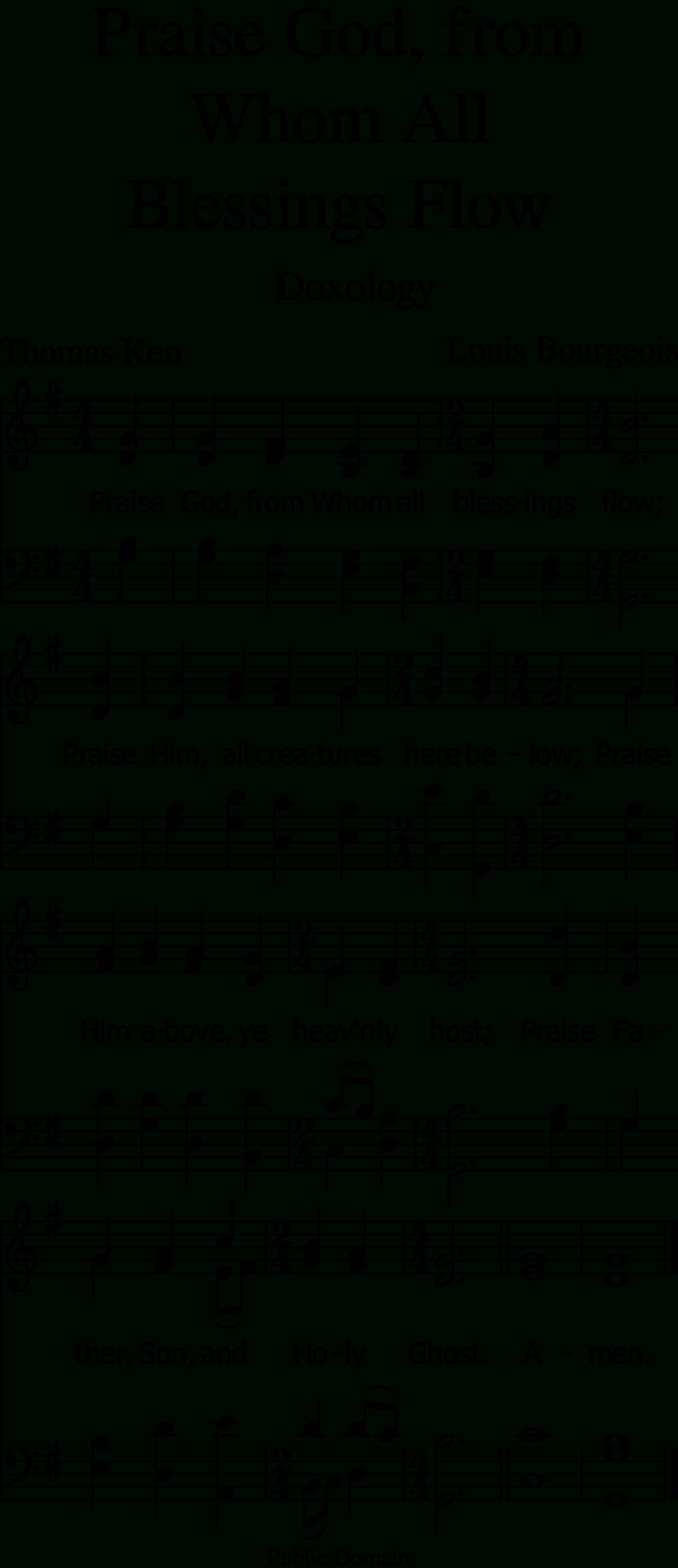 21: (Call To Worship) Doxology Sheet Music | Mobile Hymns with Free Printable Praise And Worship Sheet Music