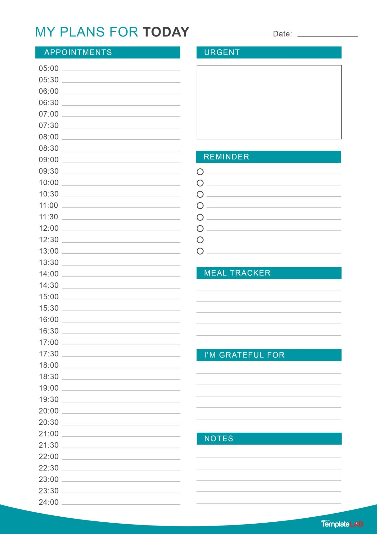 25 Printable Daily Planner Templates (Free In Word/Excel/Pdf) throughout Daily Planner Template Free Printable