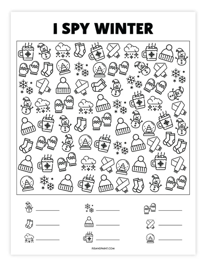 28 Free Printable I Spy Games - Pjs And Paint with Free Printable Games For Kindergarten