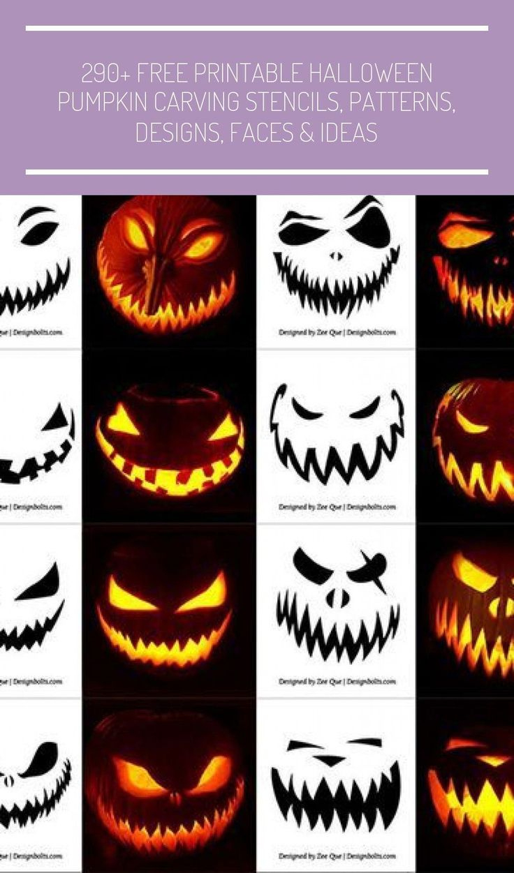 290+ Free Printable Halloween #Pumpkincarvingideastemplatesfree for Scary Pumpkin Carving Ideas Printable