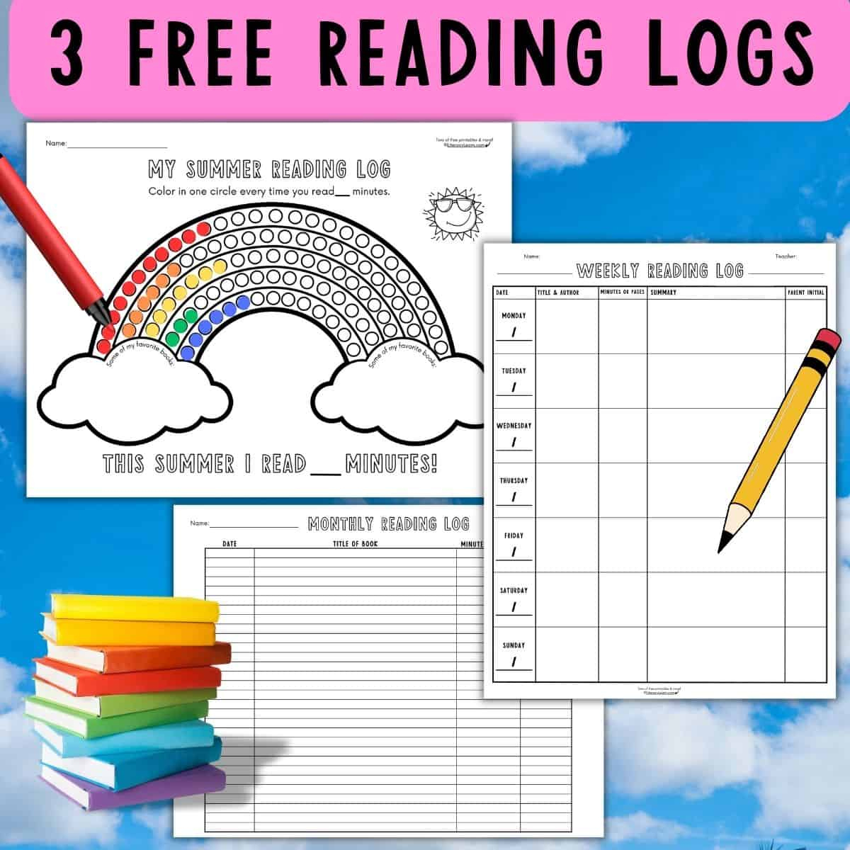3 Free Printable Reading Log Templates - Weekly, Monthly, &amp;amp; Summer for Printable Reading Log For Kids
