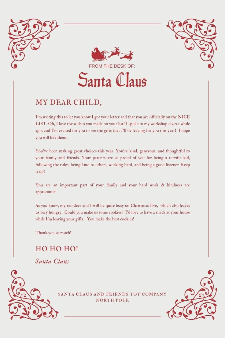 30+ Free Santa Letter Templates To Print &amp;amp; Use (Right Now!) - Your in Free Letter From Santa Template Printable