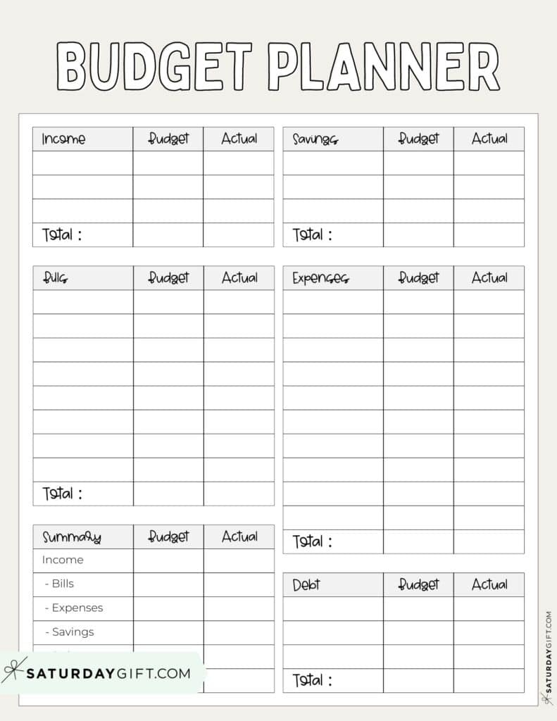 37 Budget Planners &amp;amp; Trackers - Cute &amp;amp; Free Printables intended for Free Monthly Budget Template Printable
