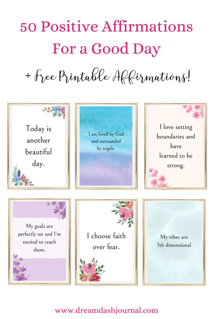 50 Daily Positive Affirmations {+ Free Printable Affirmation Cards intended for Positive Free Printable Quote Printable Affirmations