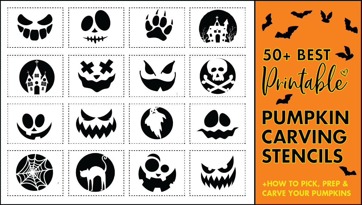 50 Easy Pumpkin Carving Stencils + The Ultimate Guide To Pumpkin regarding Stencils For Carving Pumpkins Printable