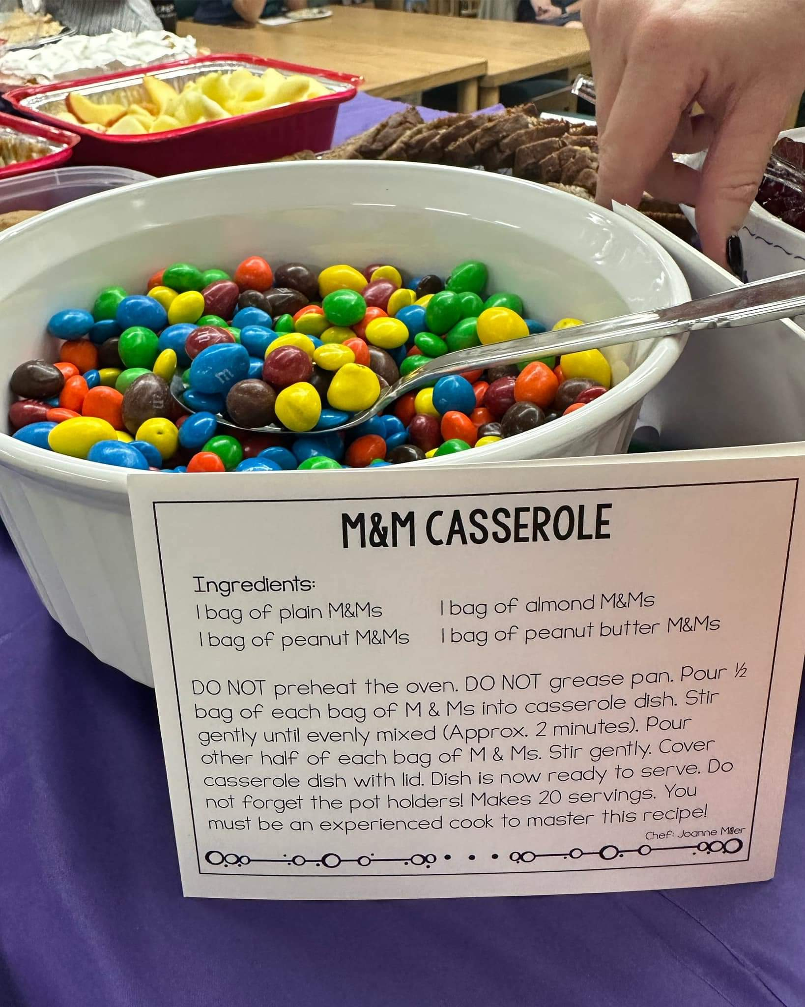 A Favorite Casserole Among Teachers : R/Funny with M&amp;amp;amp;M Casserole Recipe Card Printable