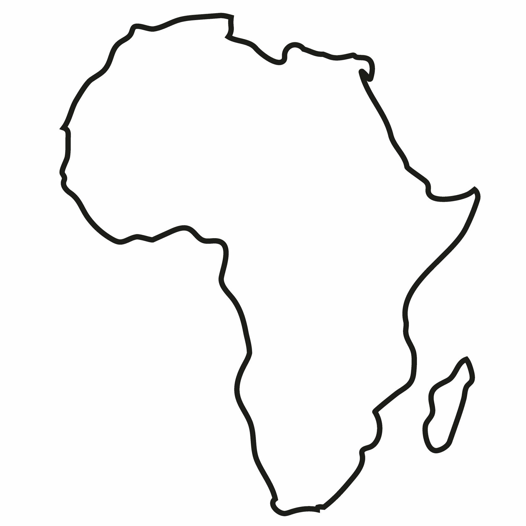 Africa Blank Maps | Mappr regarding Printable Map of Africa Blank