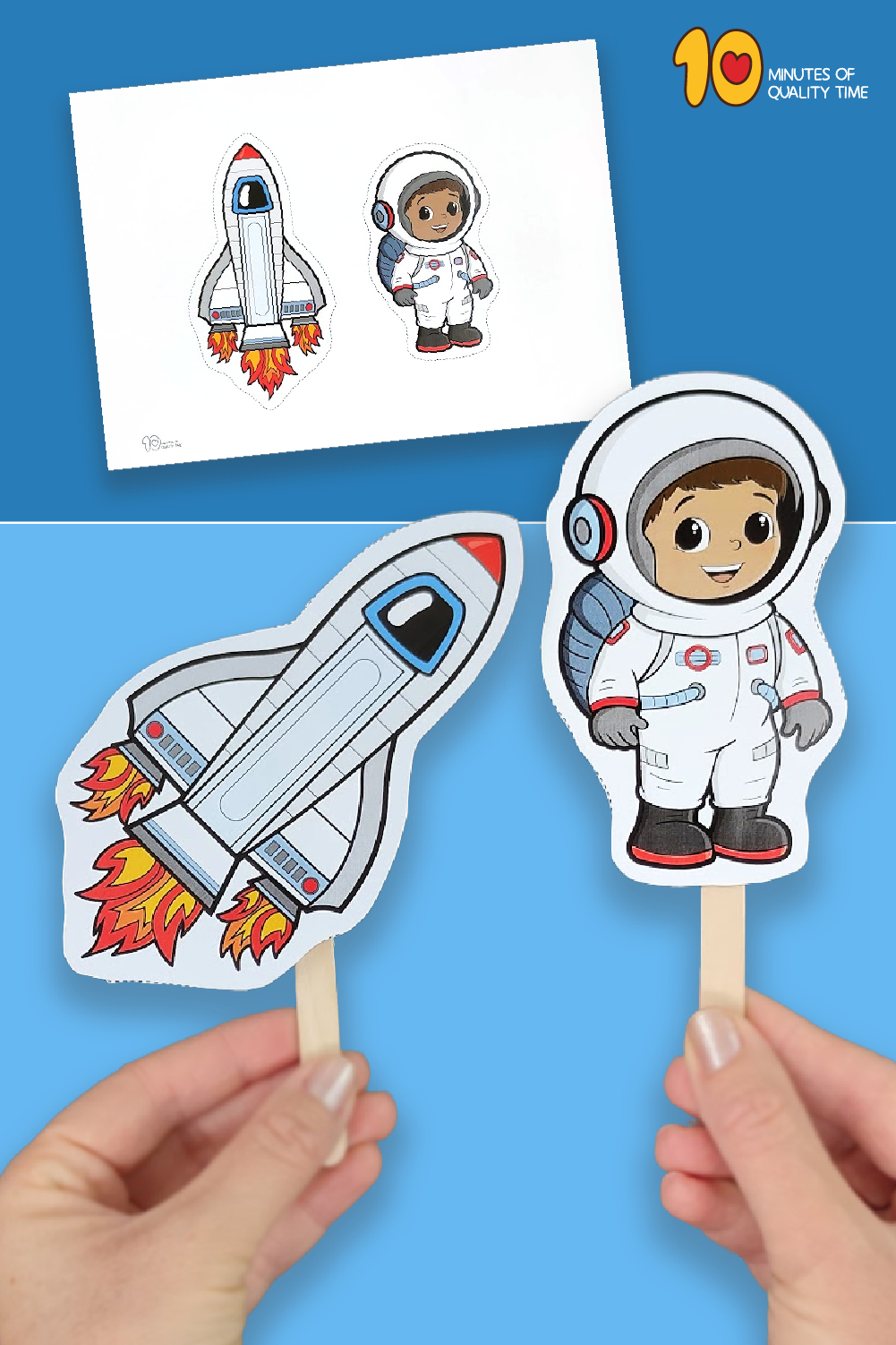 Astronaut And Rocket Ship Cut Out Craft – 10 Minutes Of Quality Time pertaining to Printable Astronaut Cut Out Template