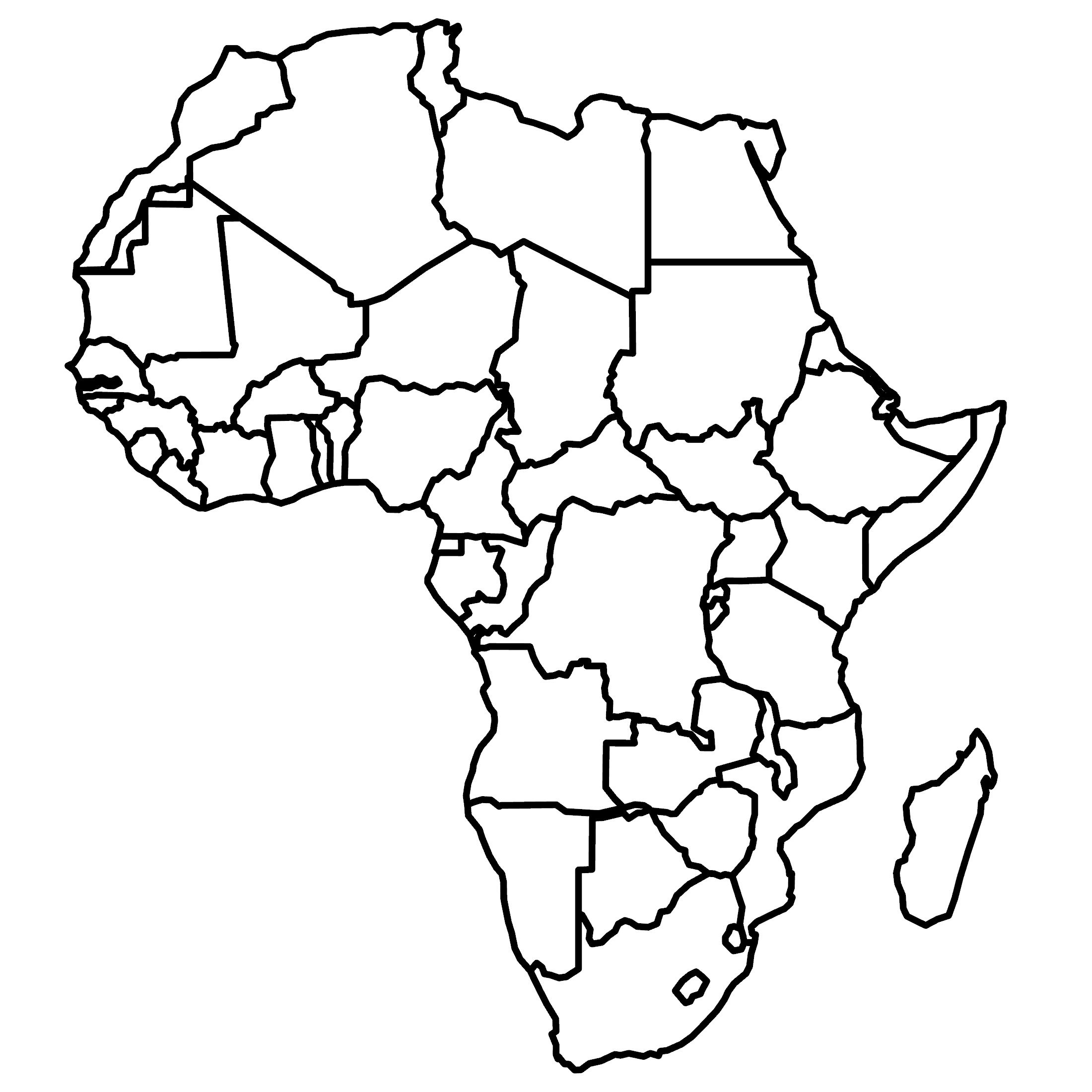 Blank Map Of Africa With Country Outlines - Gis Geography intended for Printable Map Of Africa Blank