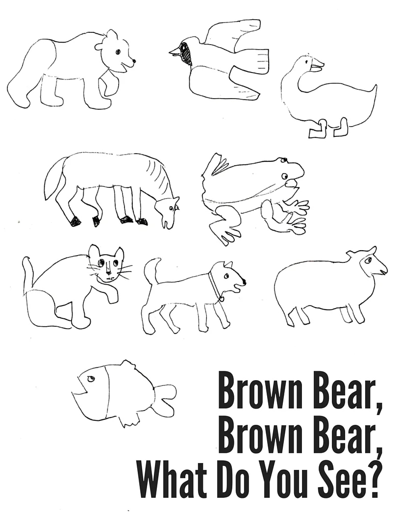 Brown Bear, Brown Bear Coloring Sheet — Mostly Montessori pertaining to Brown Bear Brown Bear Book Printable