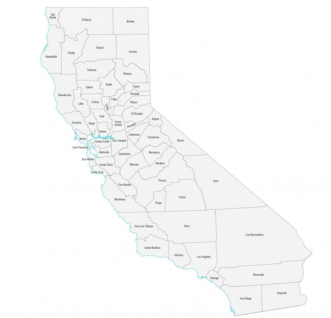 California County Map - Gis Geography in Printable California Zip Code Map