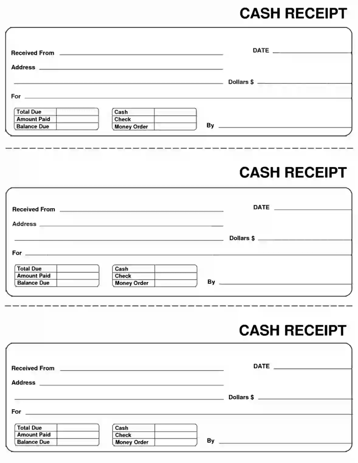 Cash Receipt ≡ Fill Out Printable Pdf Forms Online within Free Printable Receipt For Cash Payment