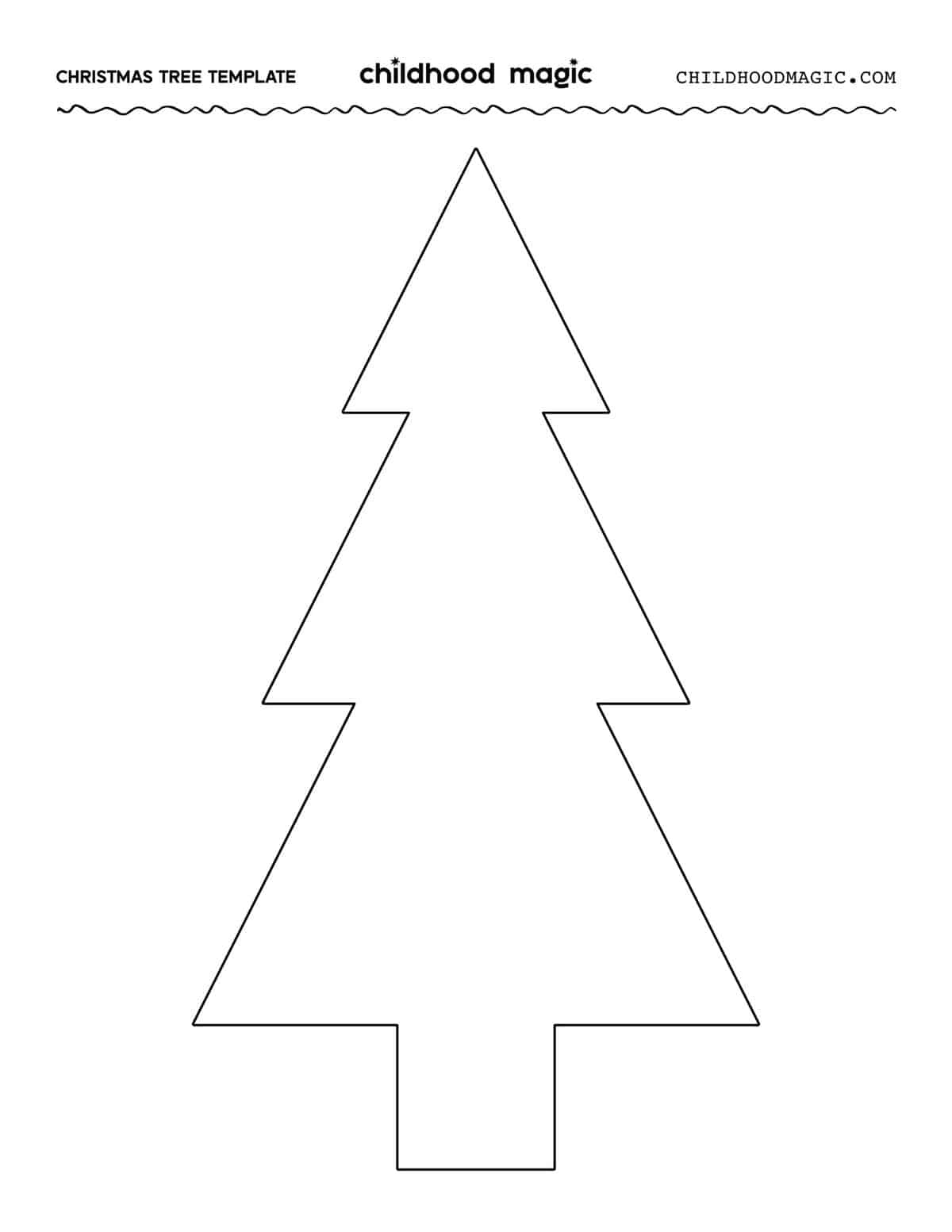 Christmas Tree Outline - Childhood Magic with Printable Simple Christmas Tree Outline
