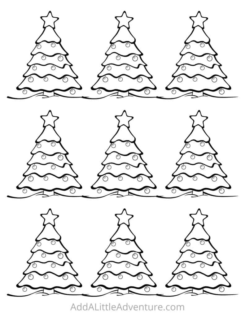 Christmas Tree Outlines And Templates - Free Printables in Printable Simple Christmas Tree Outline