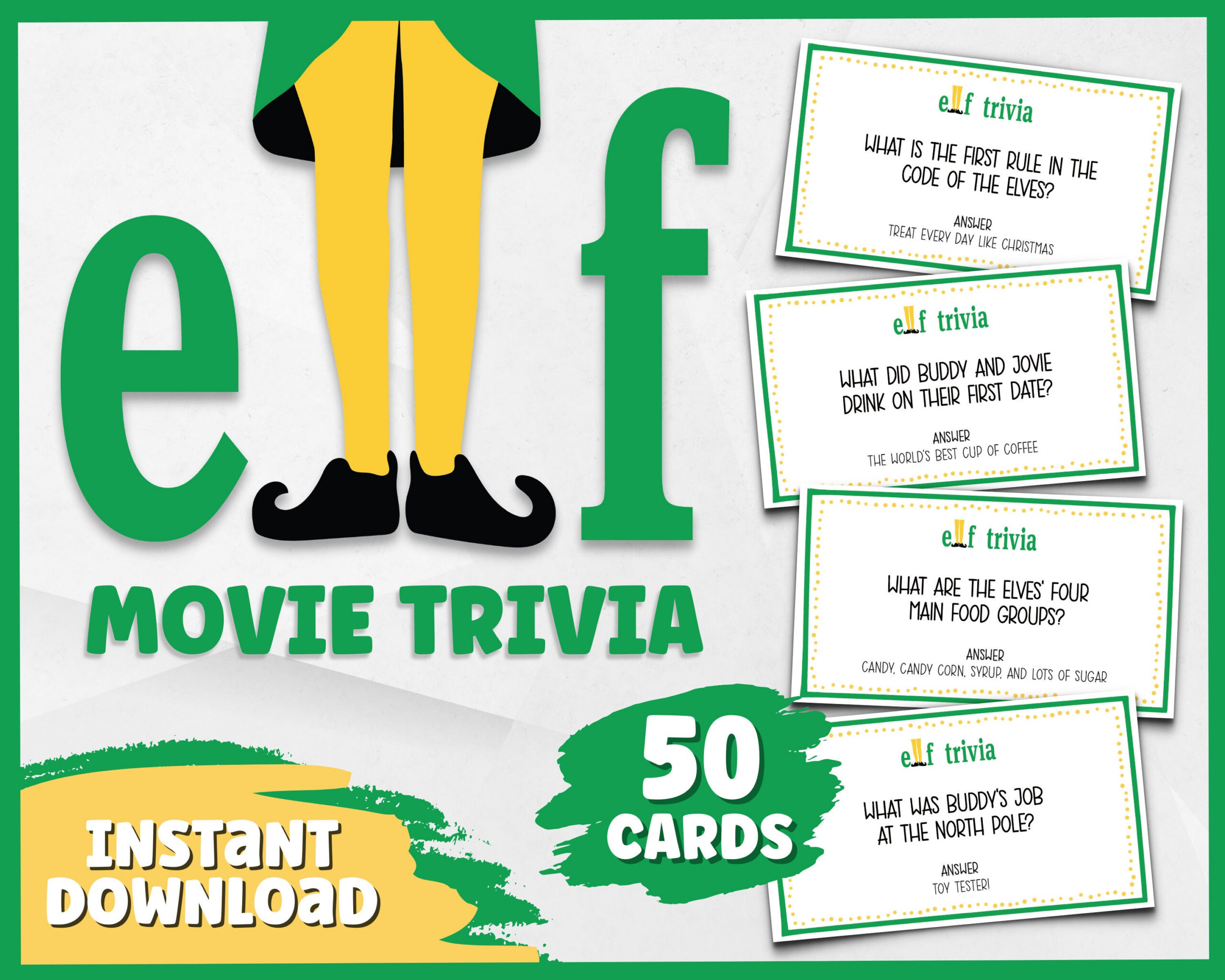 Christmas Trivia Game | Elf Christmas Movie Trivia Game within Elf Movie Trivia Questions Printable