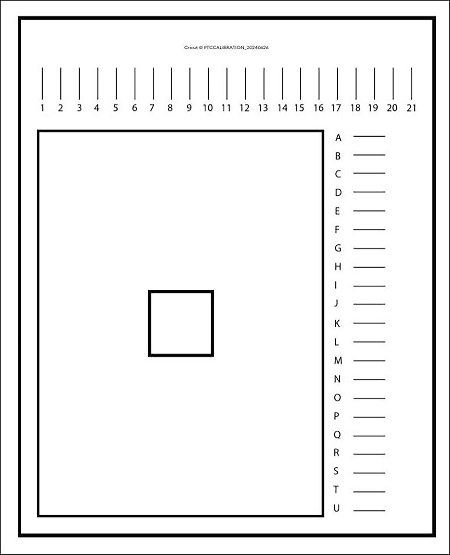 Cricut Print Then Cut Calibration Guide For Perfect Cuts - Hongkiat with Calibration Chart Printable Cricut Calibration Sheet