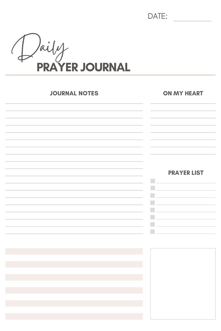 Daily Journal Layout Free Printable intended for Free Printable Daily Devotions For Adults