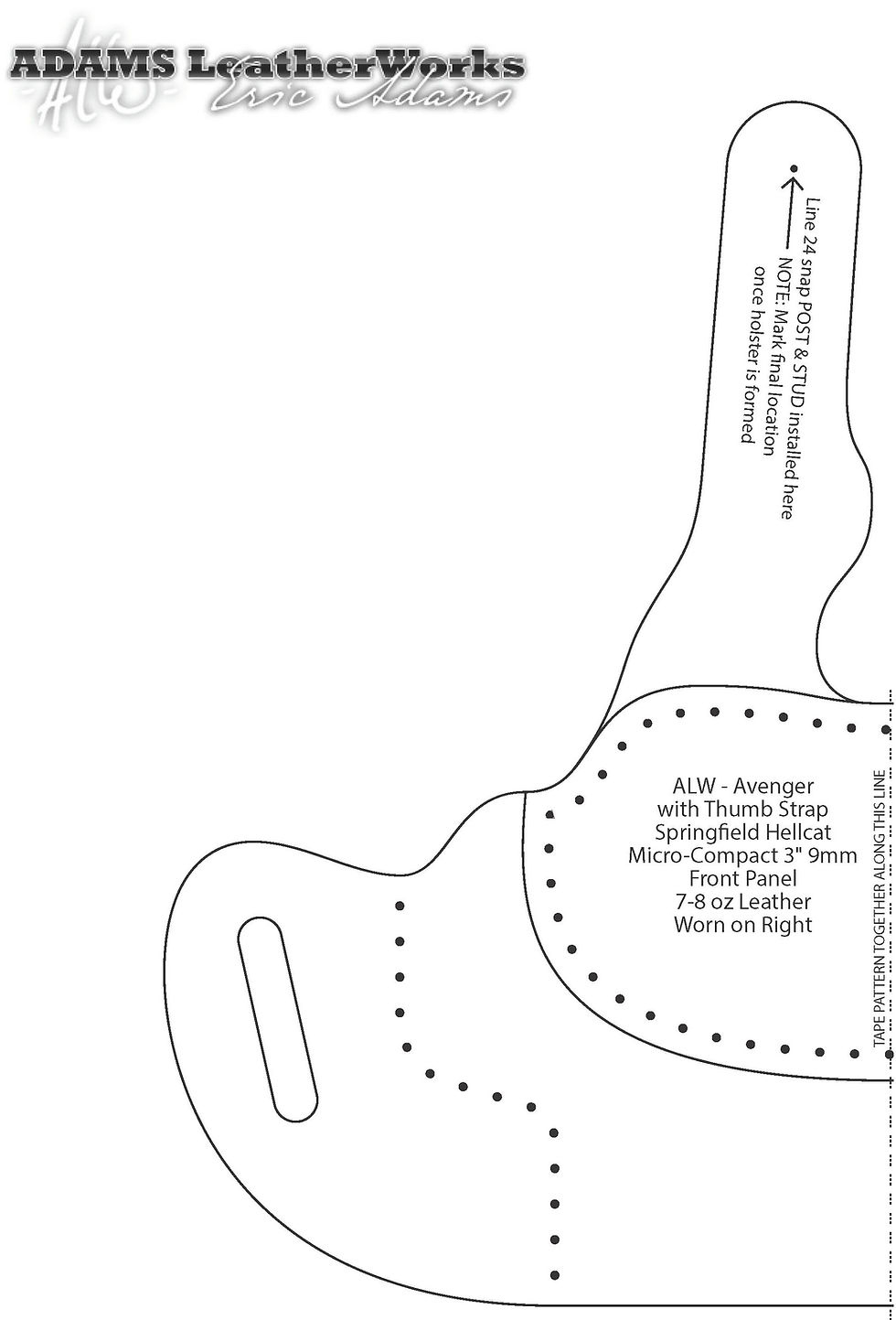 Digital Patterns | Adams Leatherworks pertaining to Downloadable Holster Free Printable Leather Holster Patterns