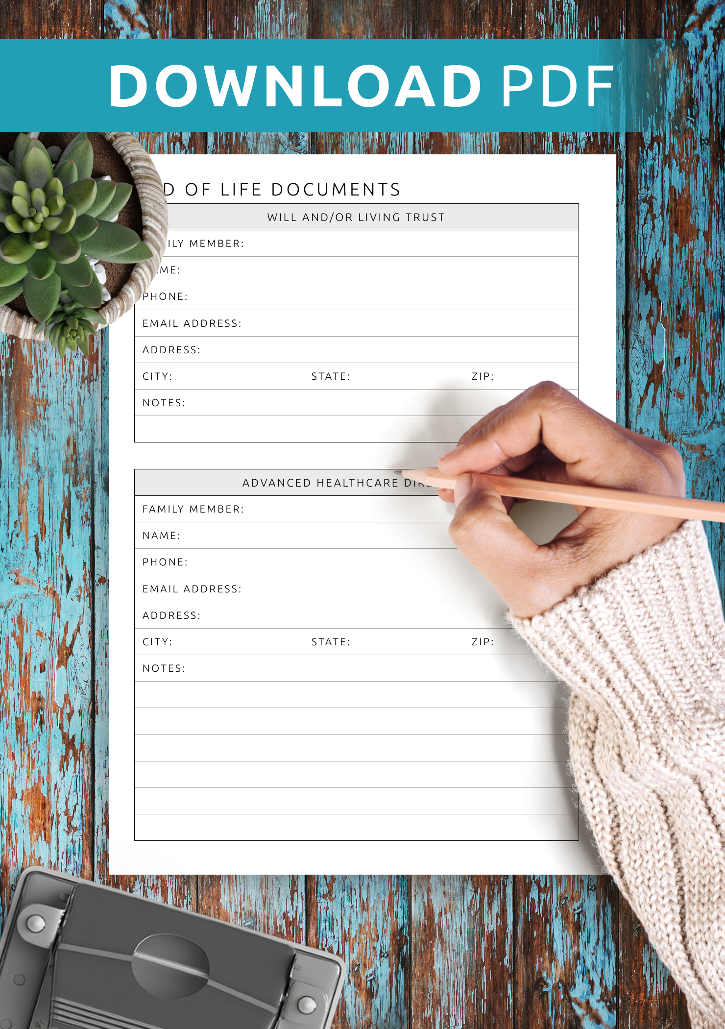Download Printable End Of Life Documents Pdf intended for Best Free Printable End Of Life Planner