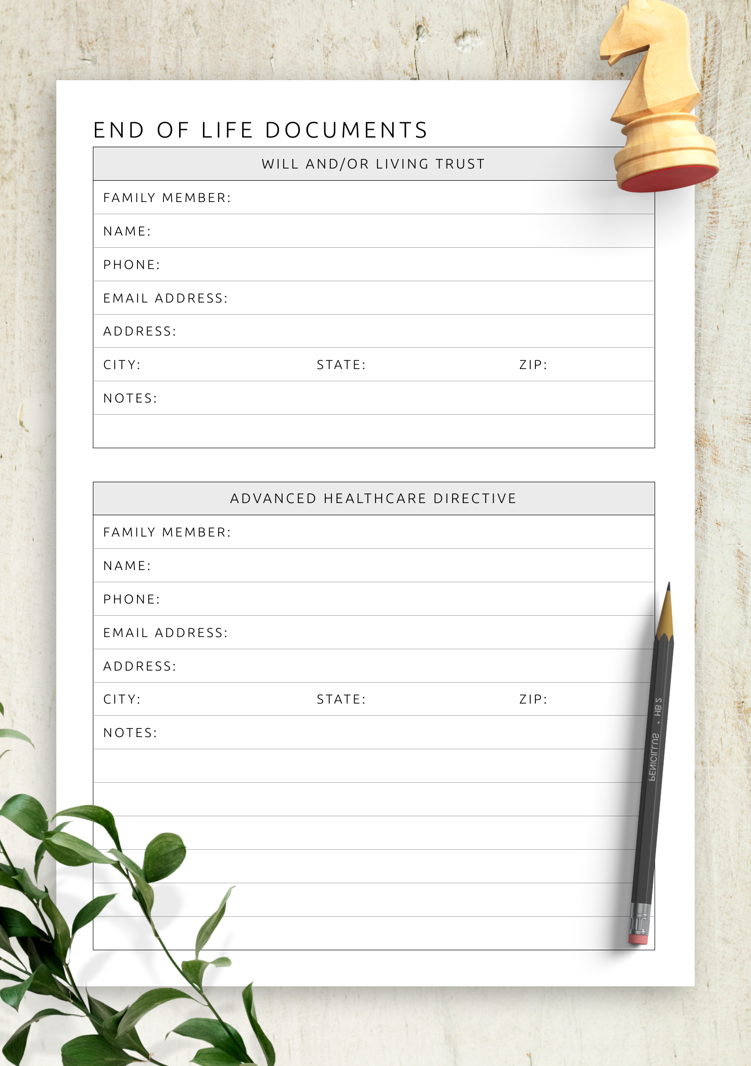 Download Printable End Of Life Documents Pdf with regard to Best Free Printable End of Life Planner