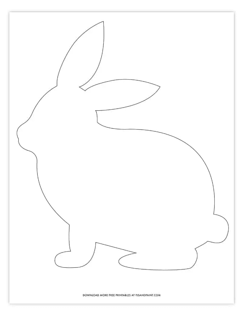 Easter Bunny Template - Free Printable Bunny Pattern - Pjs And Paint regarding Free Bunny Template Free Printable