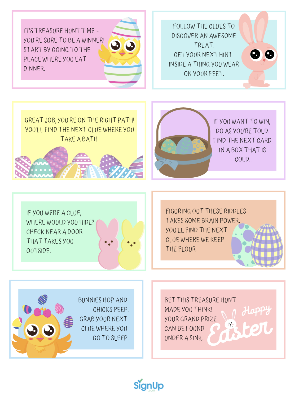 Easter Scavenger Hunt At Home | Signup with regard to Free Printable Easter Scavenger Hunt