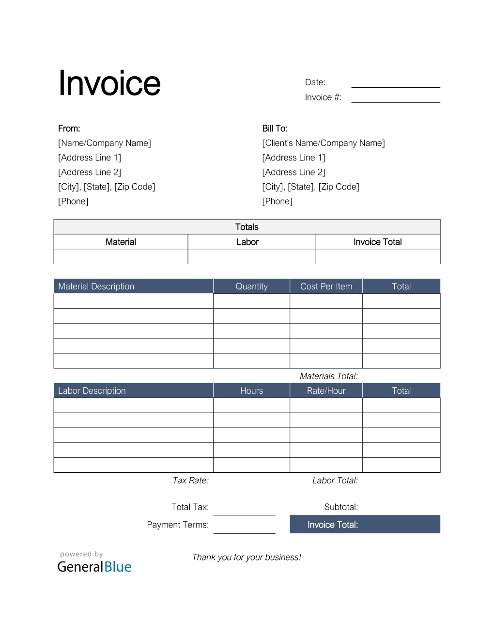Easy-To-Use Free Printable Invoice Templates | Monday Blog regarding Free Templates For Invoices Printable