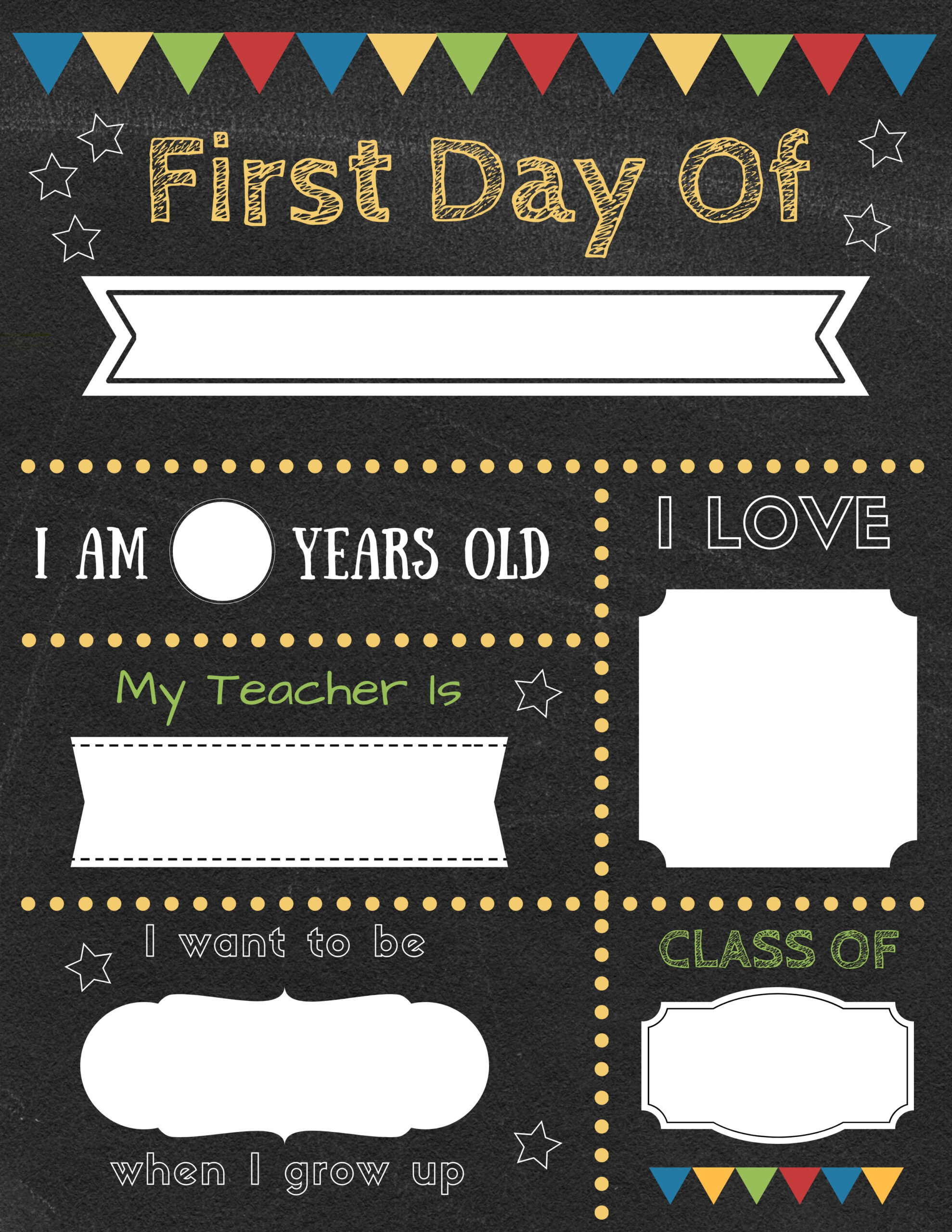 Editable First Day Of School Signs To Edit And Download For Free! for First Day of School Signs Printable