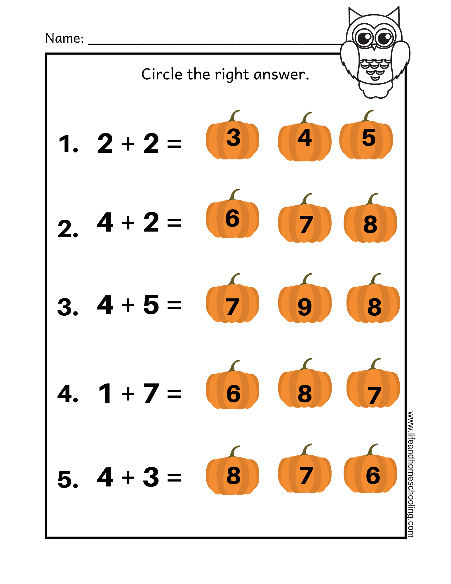 Fall Themed Kinder - 2Nd Grade Math (Add &amp;amp; Subtract) | Made with regard to Printable Worksheets For 2nd Graders