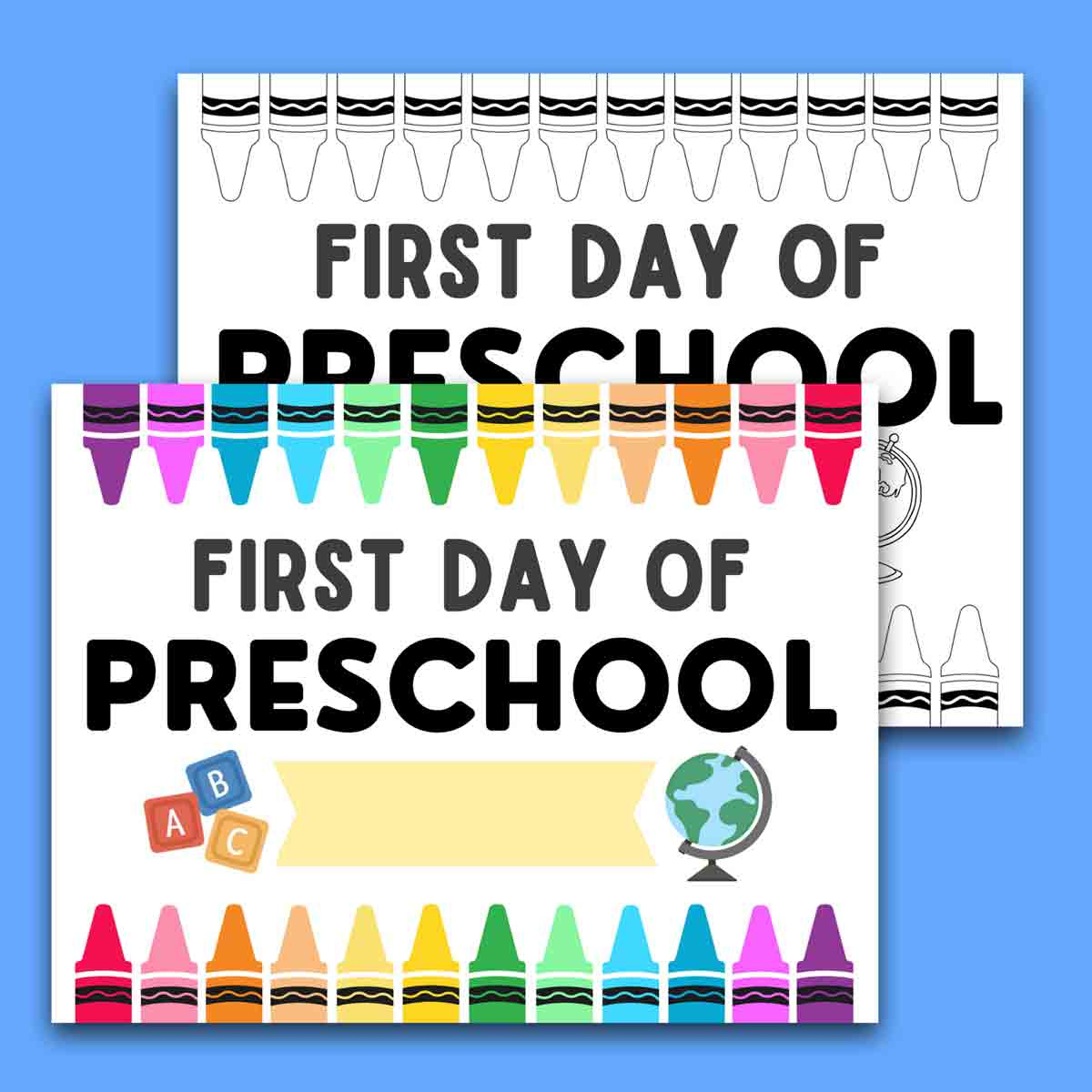 First Day Of School Signs (Free Printable) - Mindymakes within Free First Day Of Preschool Printables