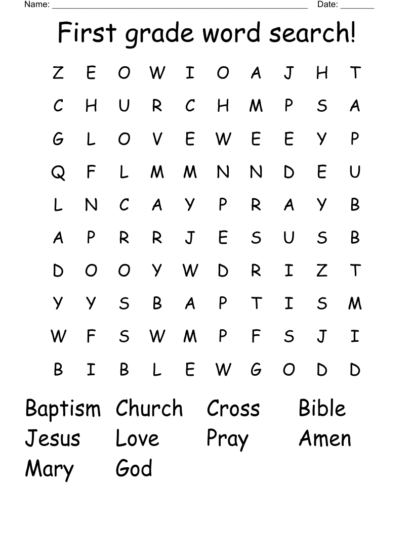 First Grade Word Search! - Wordmint intended for First Grade Word Search Printable