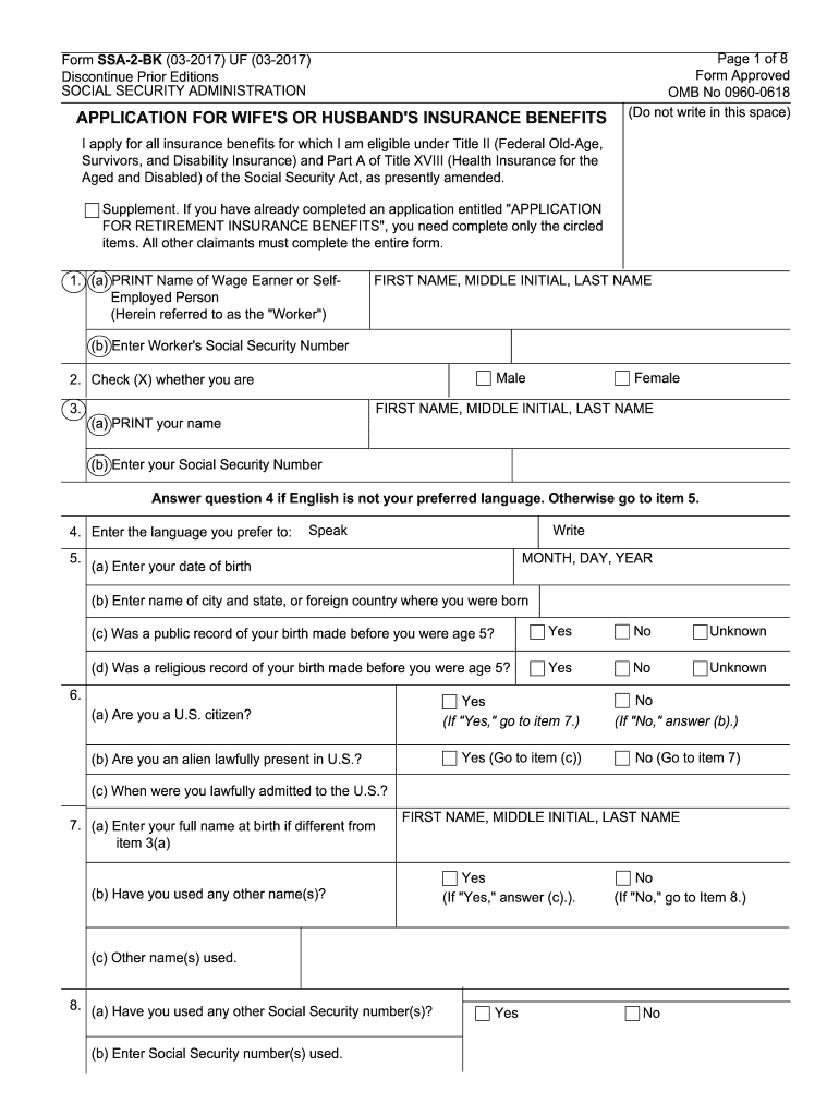 Form Ssa 2: Fill Out &amp;amp; Sign Online | Dochub inside Printable Application For Social Security