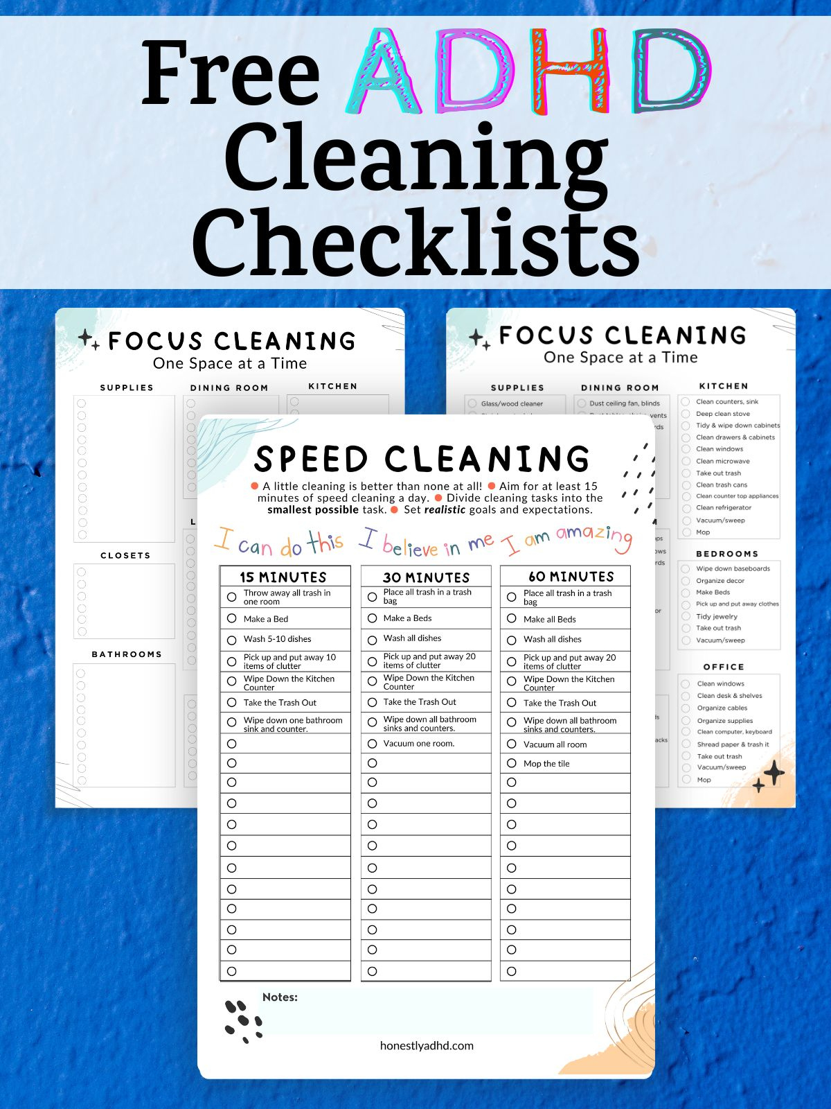 Free Adhd Cleaning Checklist: How To Clean With Adhd - Honestly Adhd intended for Free Printable Adhd Cleaning Checklist