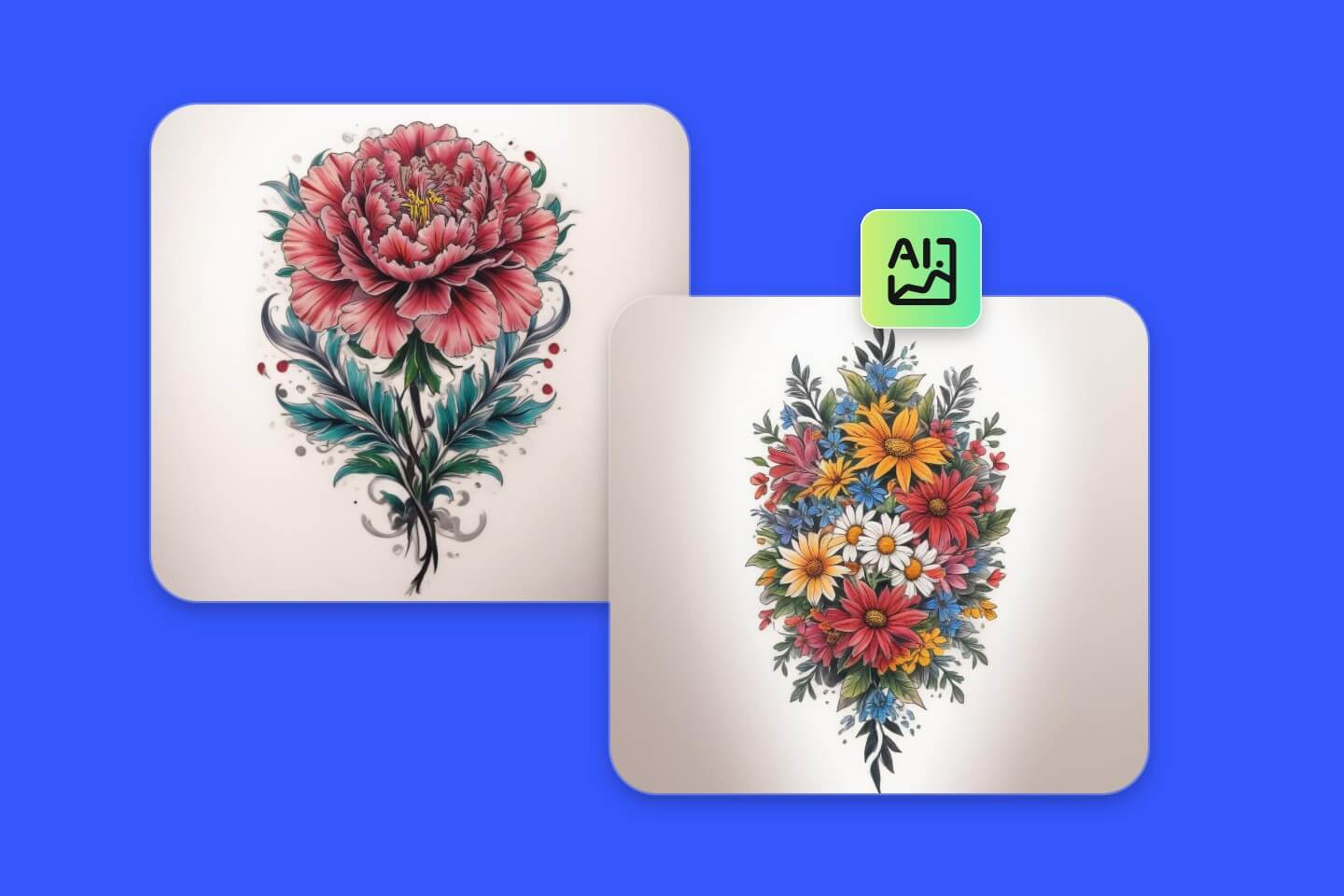 Free Ai Birth Flower Tattoo Generator Online | Fotor with Birth Flower Bouquet Generator Free Printable