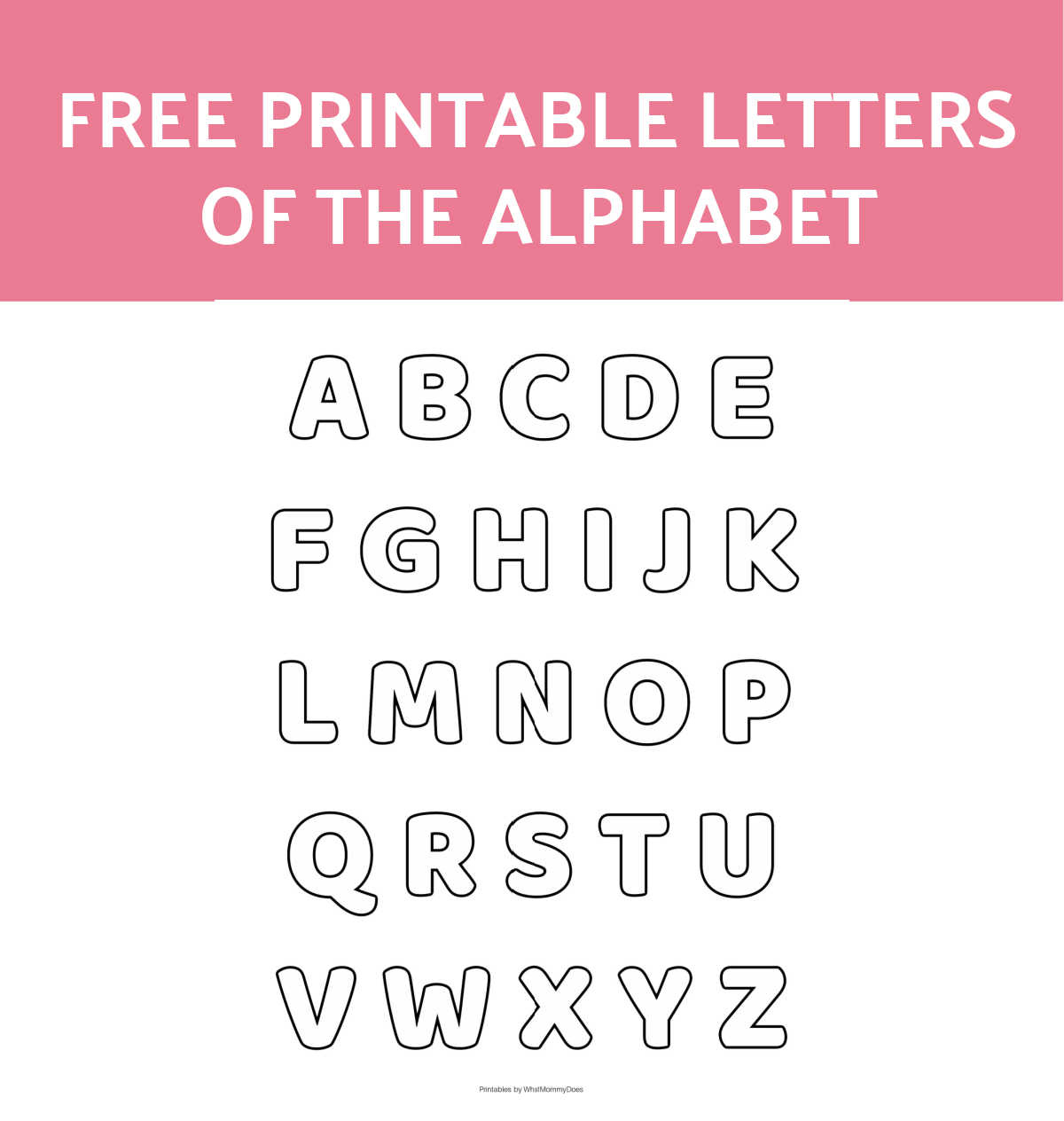 Free Alphabet Printables – Letters, Worksheets, Stencils &amp;amp; Abc regarding Free Printable Alphabet Letters