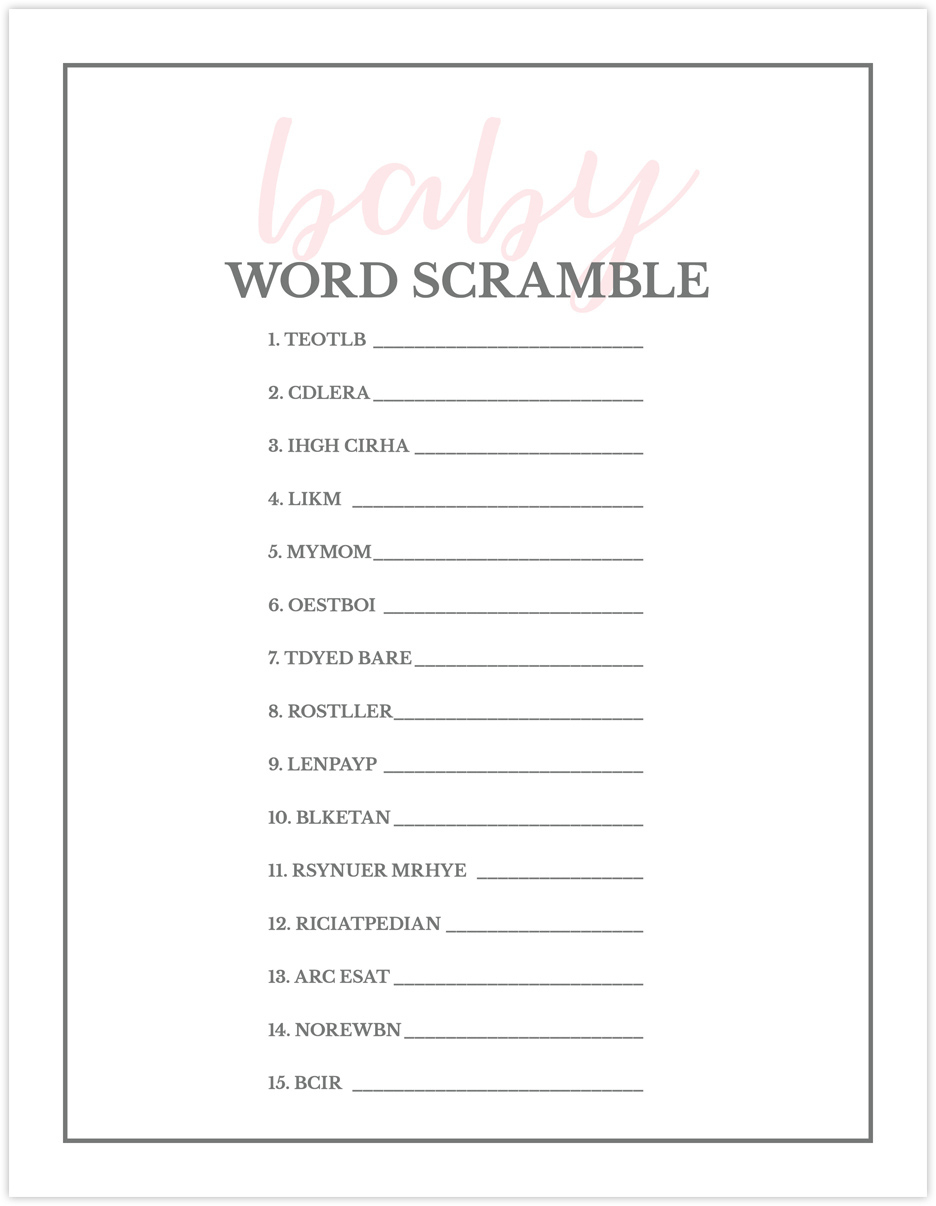 Free Baby Shower Gamestruly Engaging | Truly Engaging intended for Free Baby Shower Game Printables