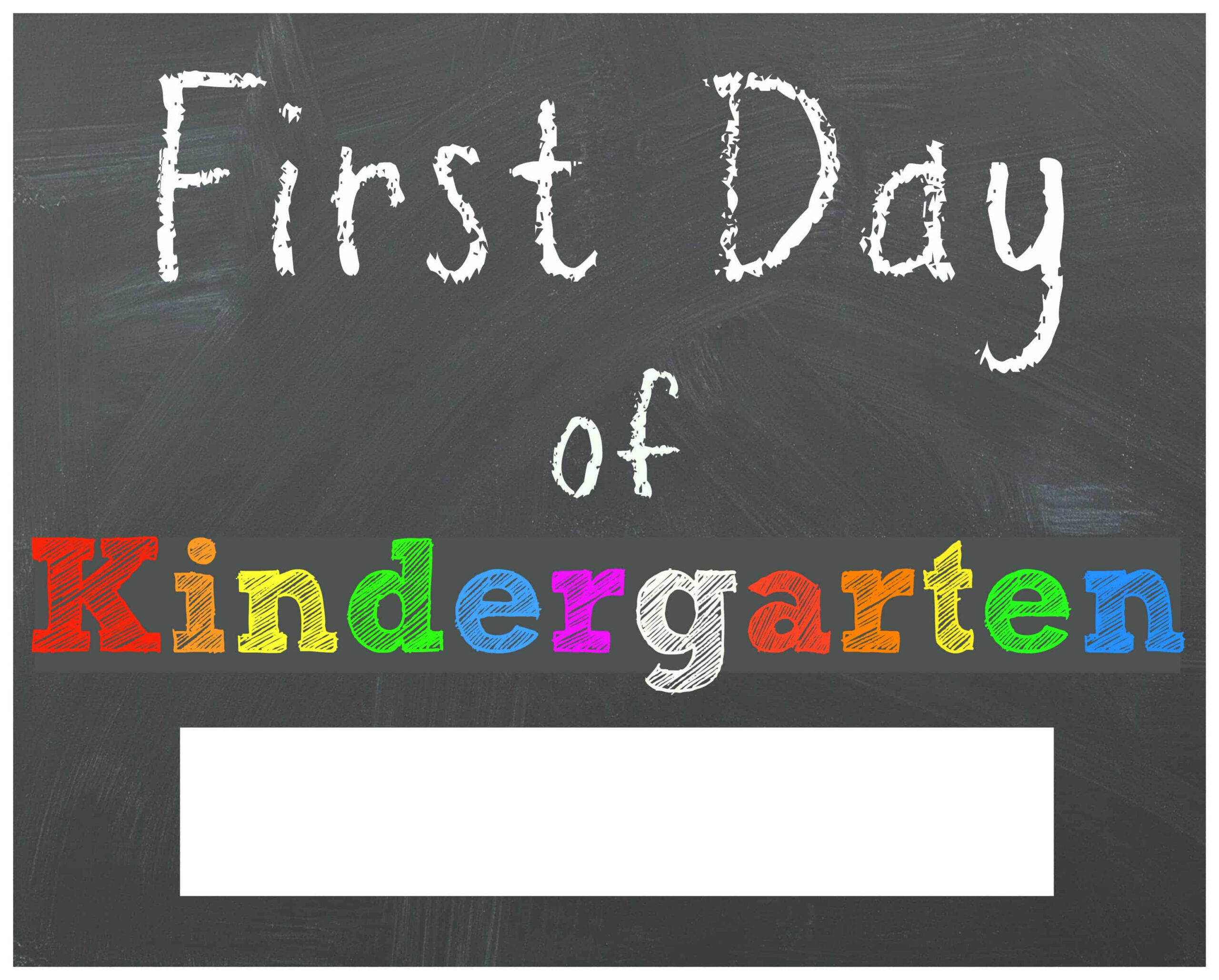 Free Back To School Printable Chalkboard Signs For First Day Of with regard to First Day Of Kindergarten Printable Sign
