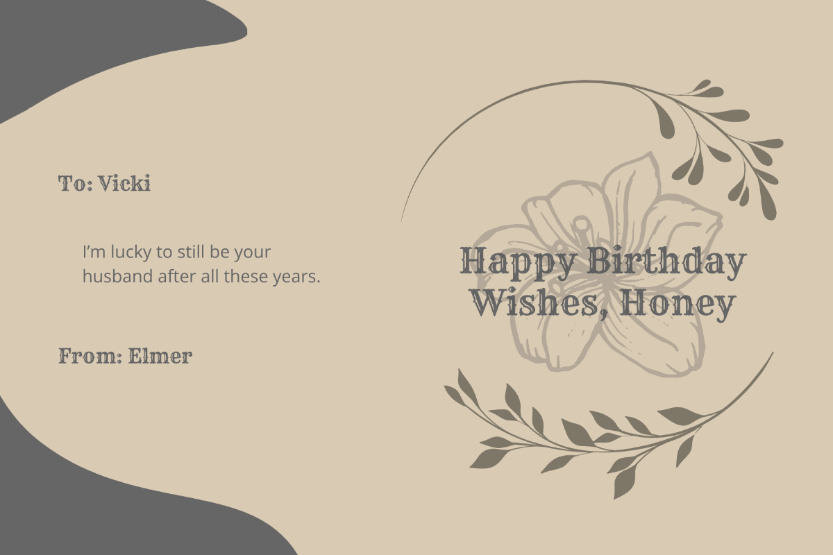 Free Birthday Card For Wife Templates, Editable And Printable throughout Birthday Card For Wife Printable