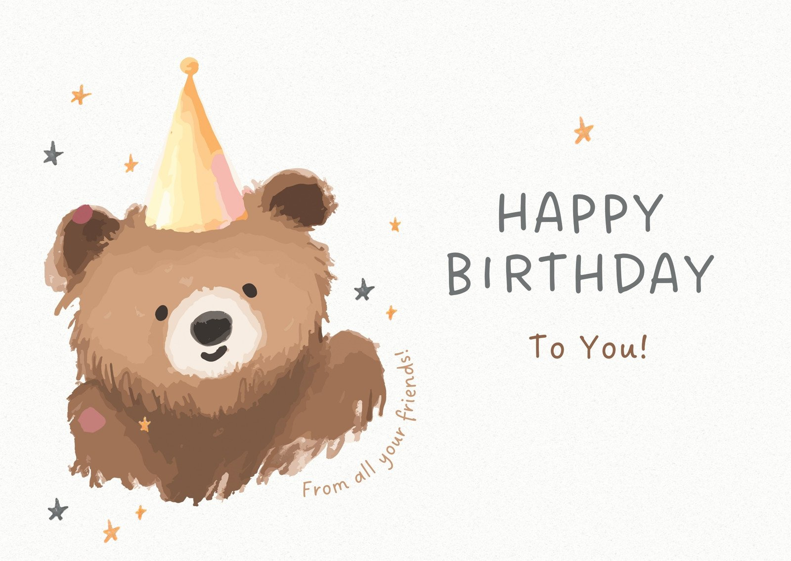 Free, Custom Printable Birthday Card Templates | Canva regarding Free Printable Happy Birthday Card