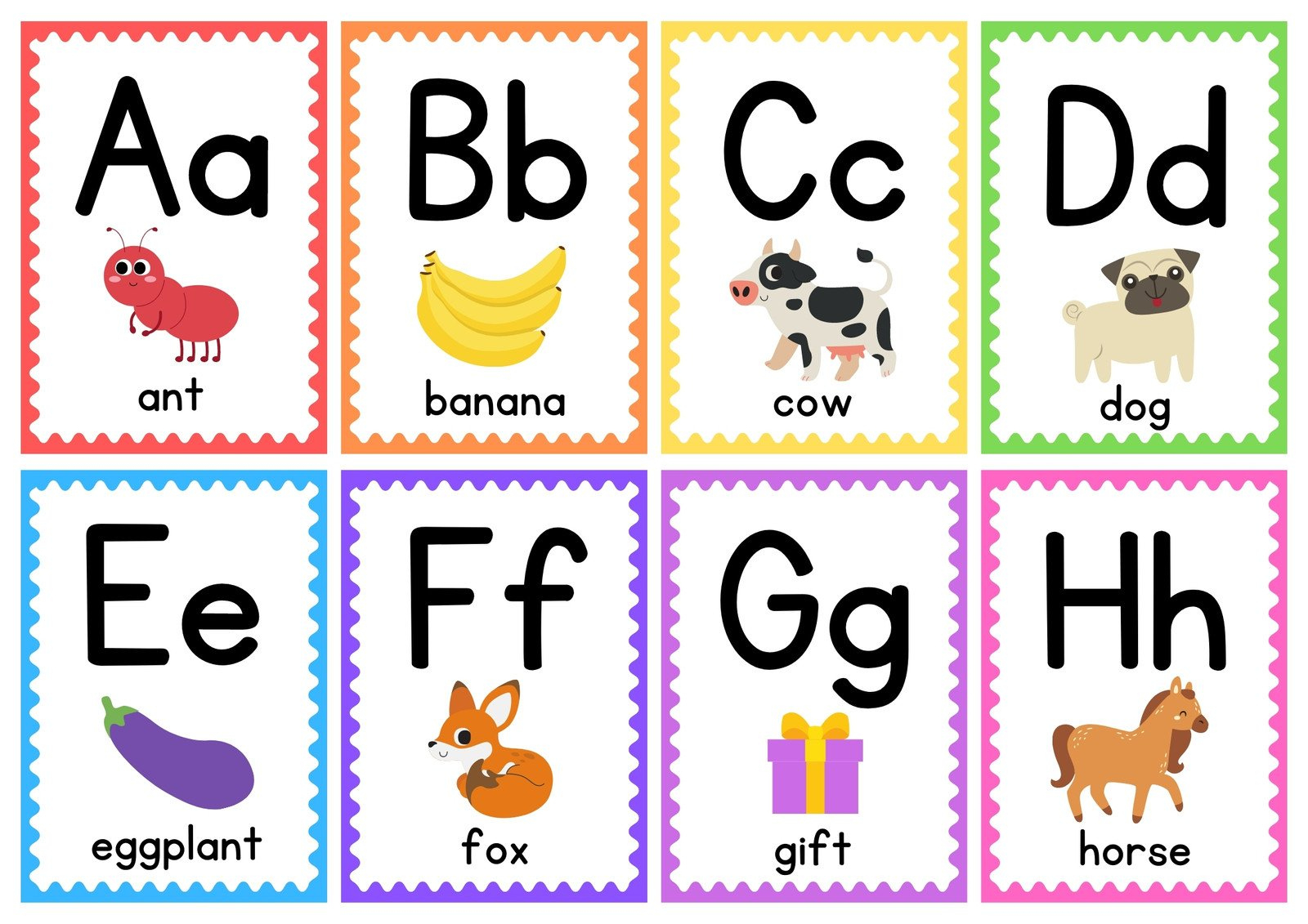 Free Customizable Alphabet Flashcard Templates | Canva inside Alphabet Flash Cards Free Printable