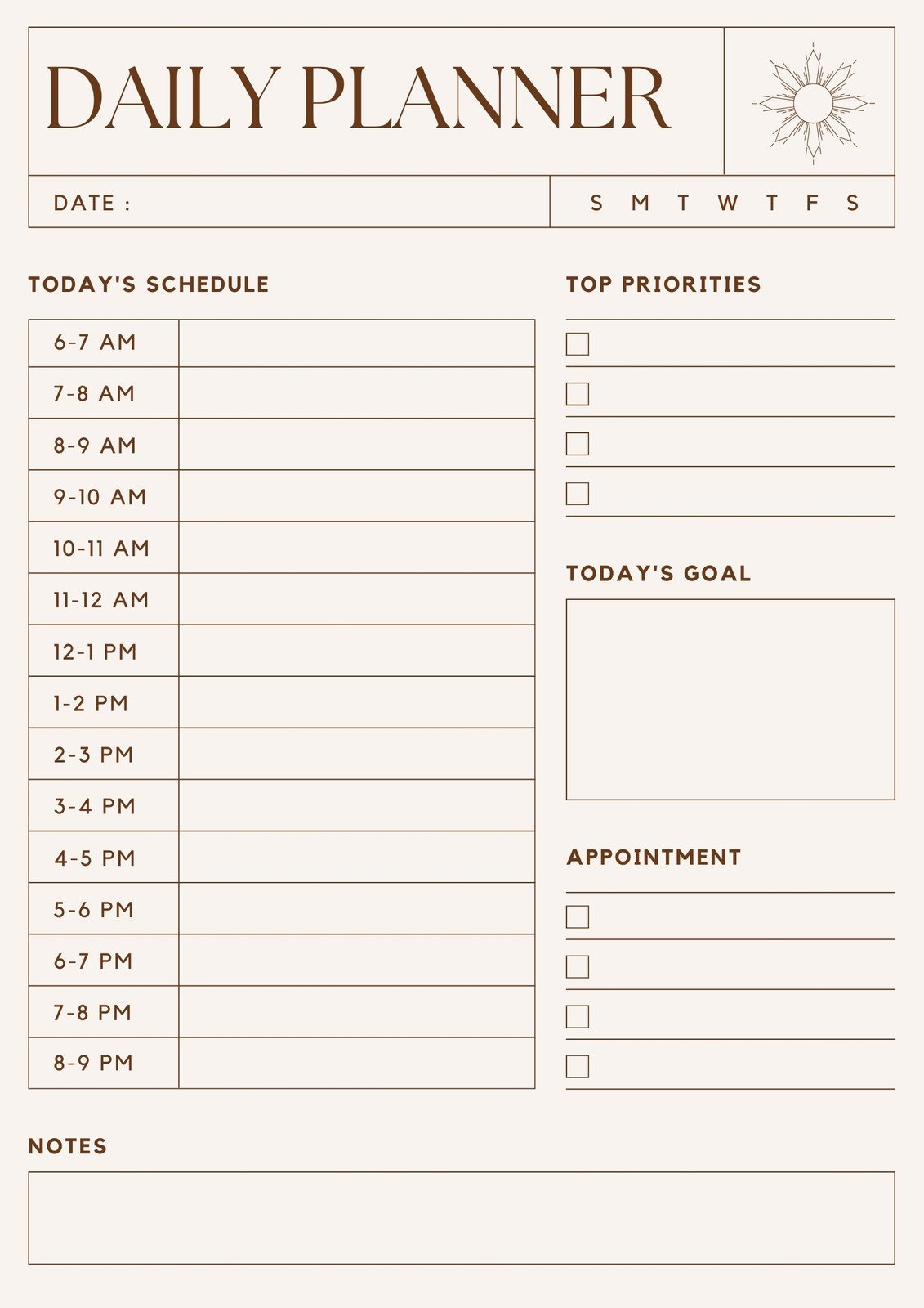 Free Daily Planner Templates To Customize | Canva within Daily Planner Template Free Printable