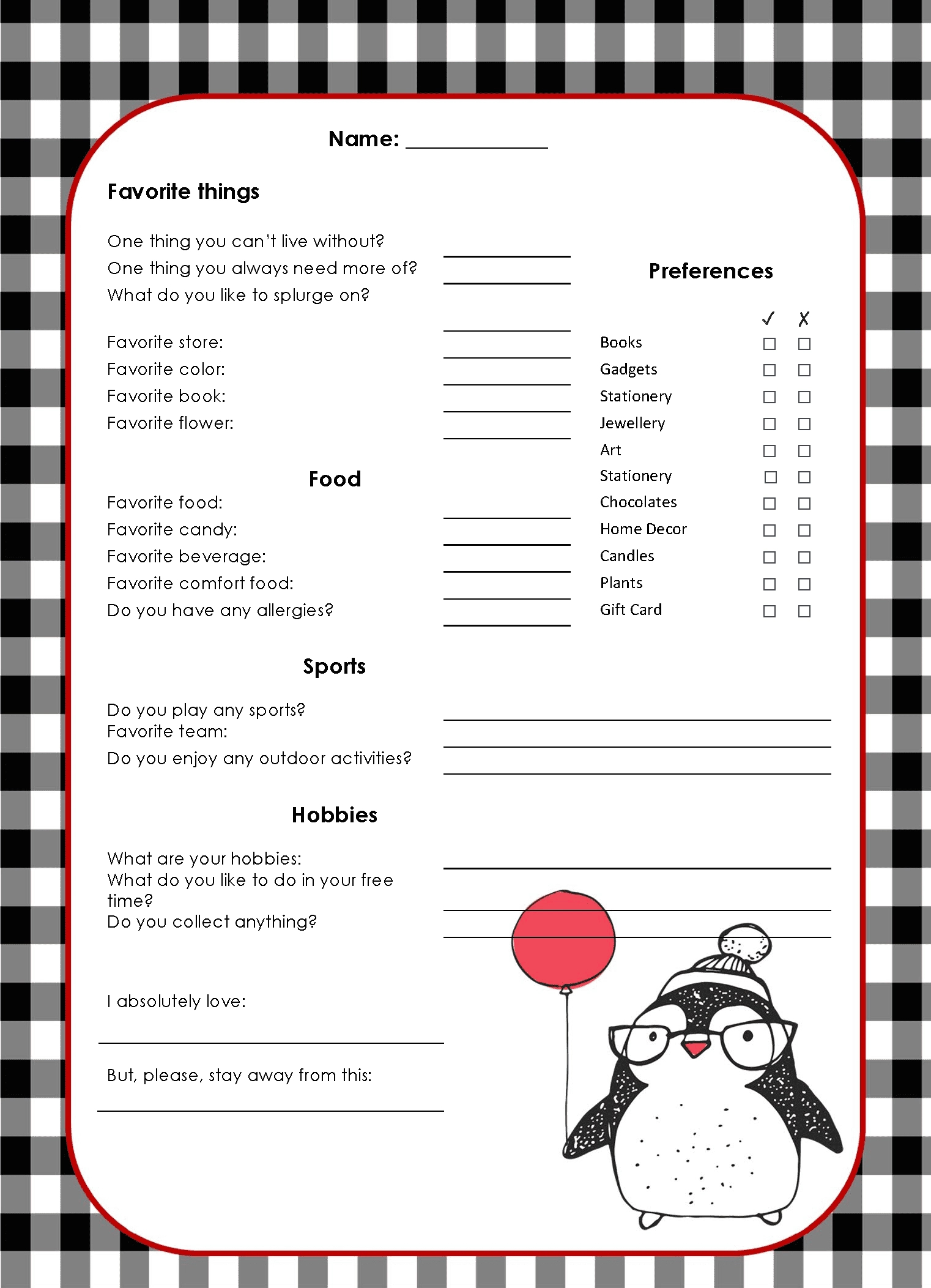 Free Editable Secret Santa Form Template with regard to Printable Secret Santa Questionnaire
