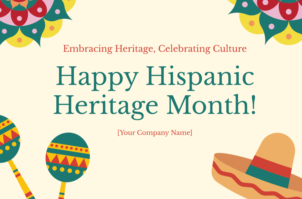 Free Hispanic Heritage Month Printable Banner Template To Edit Online in Hispanic Heritage Month Banner Printable Free